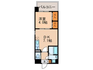 プライマル南森町の物件間取画像